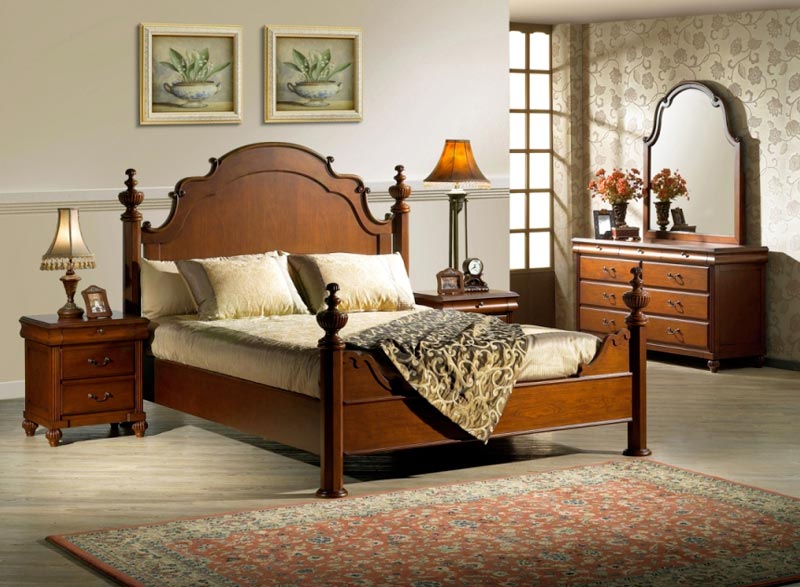 Мебель из дуба в интерьере спальни