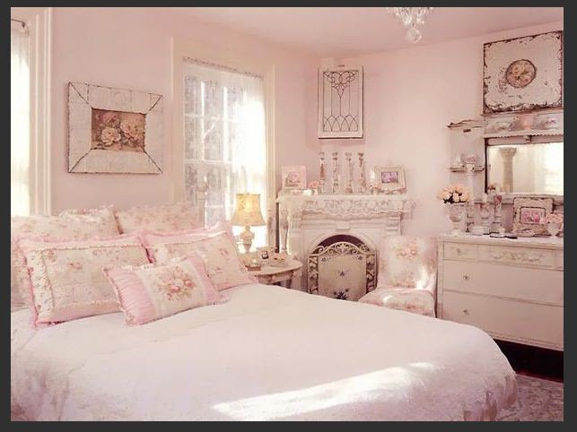 Спальня шебби шик в розовом цвете