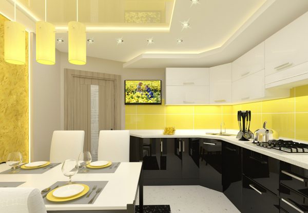 Жёлтая кухня фото 