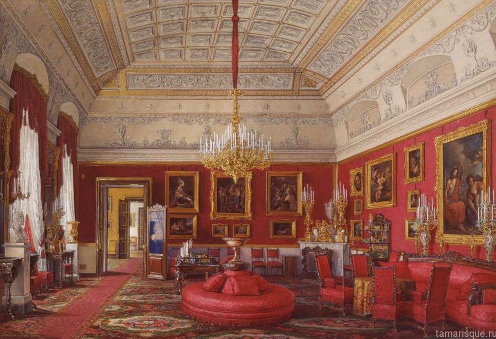 Интерьер Зимнего дворца. Большой кабинет Великой Княжны Марии Николаевны