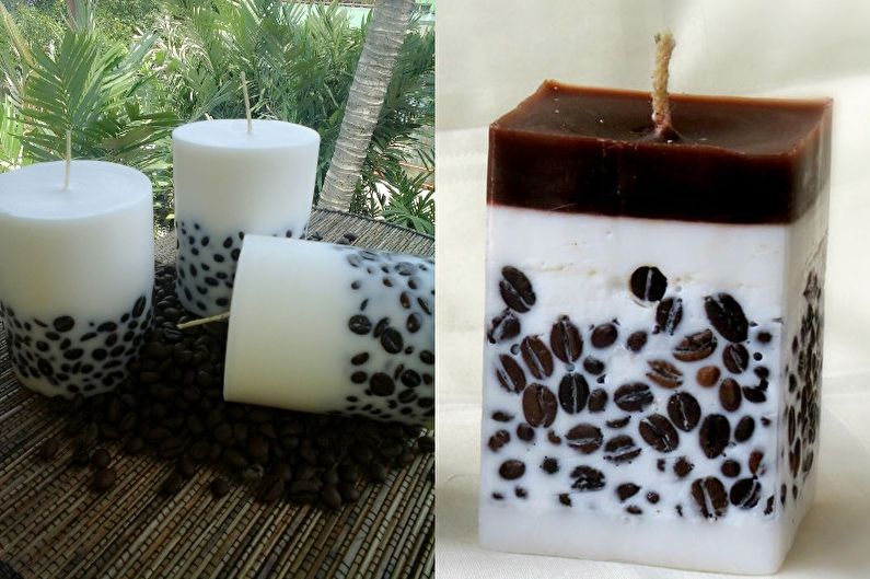 Кофейная свеча - Декоративные свечи своими руками