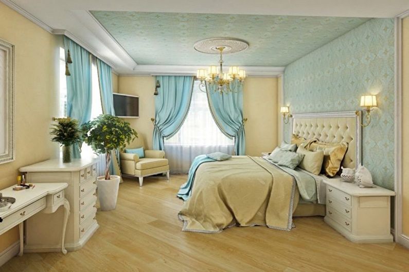 Дизайн бирюзовой спальни - Сочетания цветов