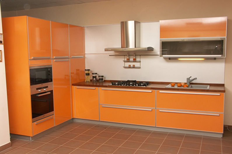 Угловые встроенные кухни - фото, дизайн интерьера
