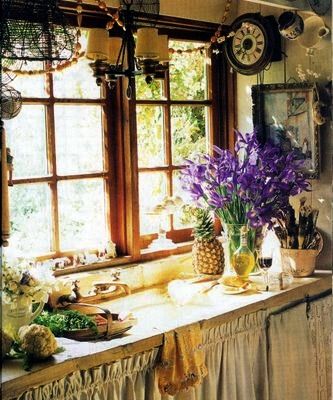 Цветы на кухне - фото
