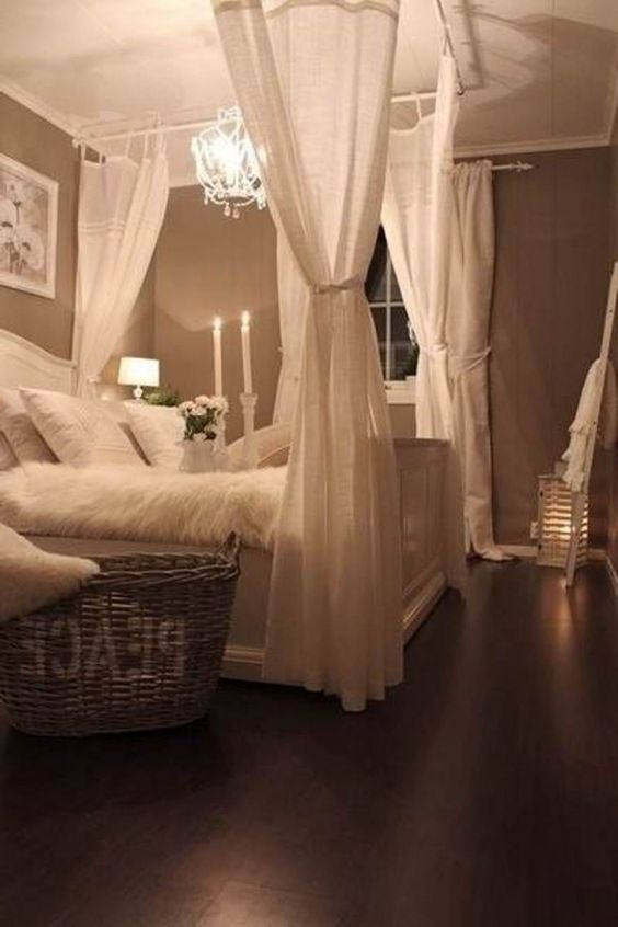 романтичный стиль спальни