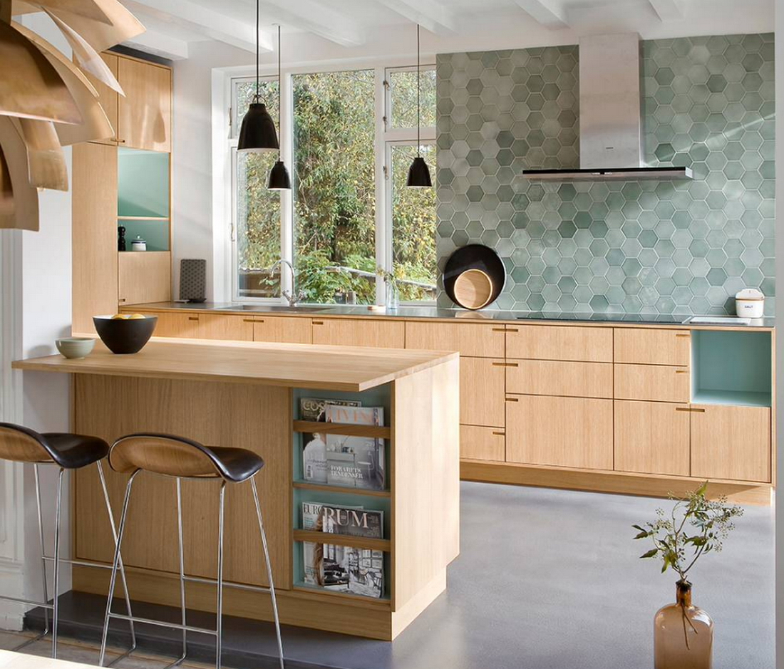 Кухня без навесных шкафов современный стиль угловая кухня