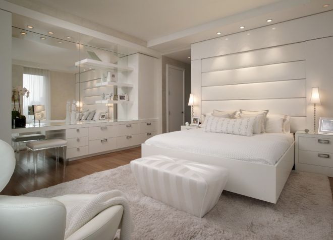Белая спальня модерн