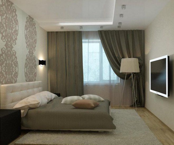 вертикальное комбинирование в спальне минимализм