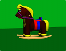 3D модель детская лошадка-качалка