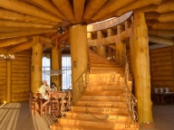 Эксклюзивная лестница из кедрового лафета. Серия 