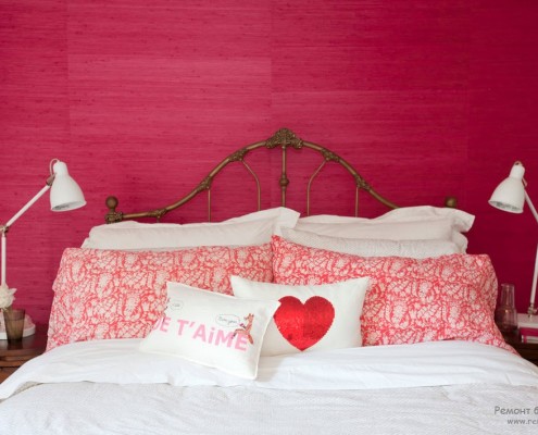 Дополнительное освещение в розовой спальне