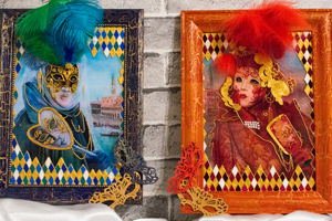 Техника декупаж. Картина «Венецианский карнавал». Мастер-класс пошагово с фото