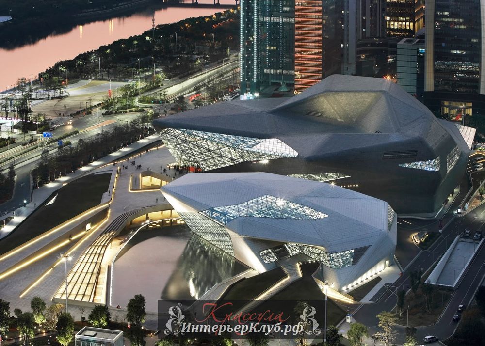 8 Гуанчжоу Опера, Китай, архитектор Заха Хадид, Guangzhou-Opera-Hosue-in-China