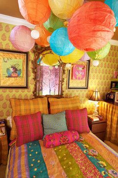 Cheerful bedroom #bohemian #interior