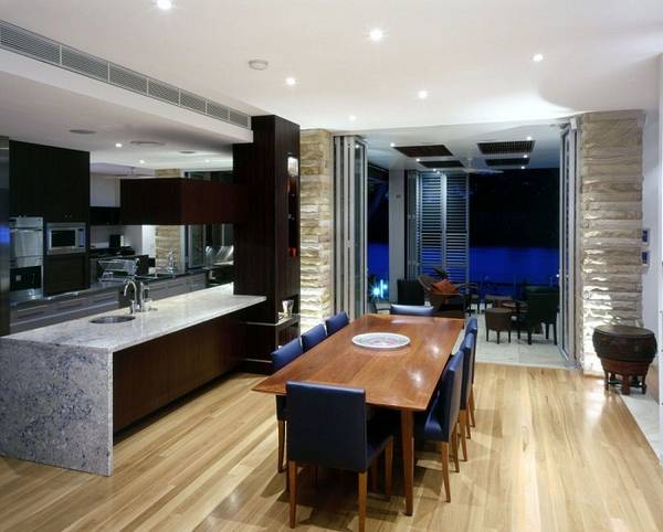 дизайн кухни гостиной в частном доме, фото 31