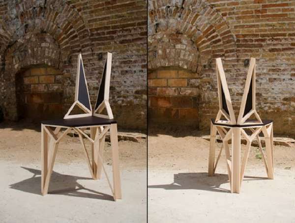 деревянные дизайнерские стулья, фото 34
