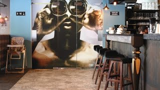 Интерьер кафе БлэкБургер (Красноярск) по последним тенденциям европейского дизайна