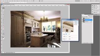 Принципы постобработки Photoshop 3d изображения интерьера