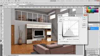 Урок по Adobe Photoshop № 2 - interior render enchancement