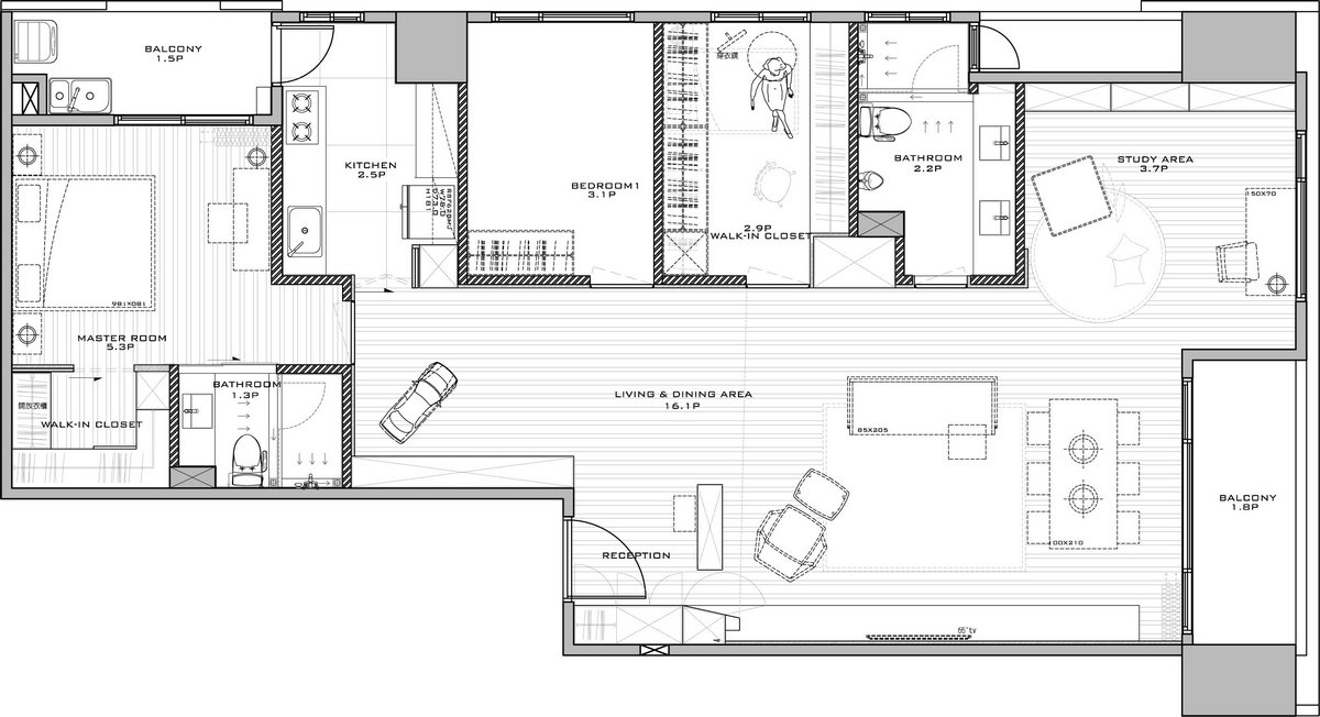 Функциональный интерьер от AworkDesign Studio