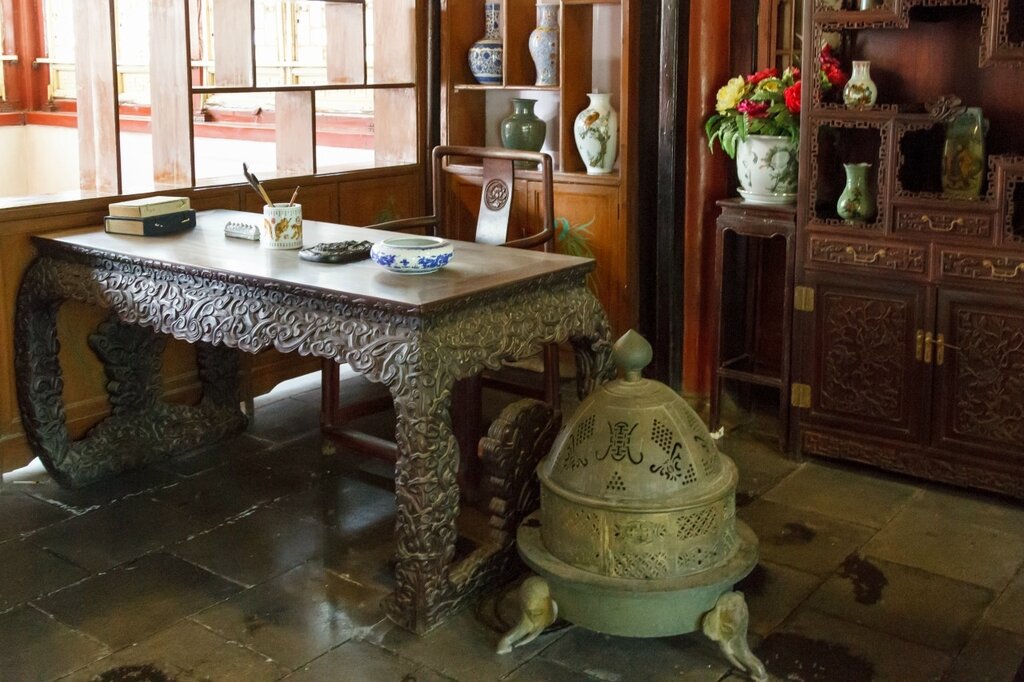 Кабинет, традиционный китайский интерьер, китайская мебель