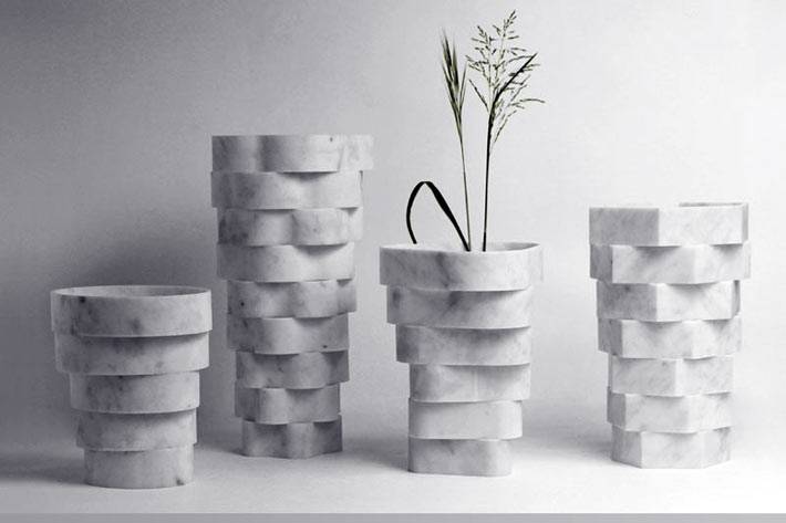 мраморные декоративные вазы для оформления дома