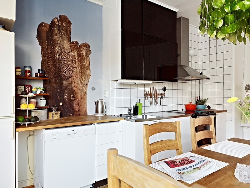 Интерьер кухни в скандинавском стиле