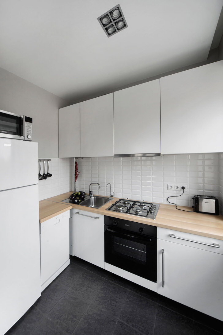 Дизайн кухни в хрущевке 5 - 6 кв м с холодильником
