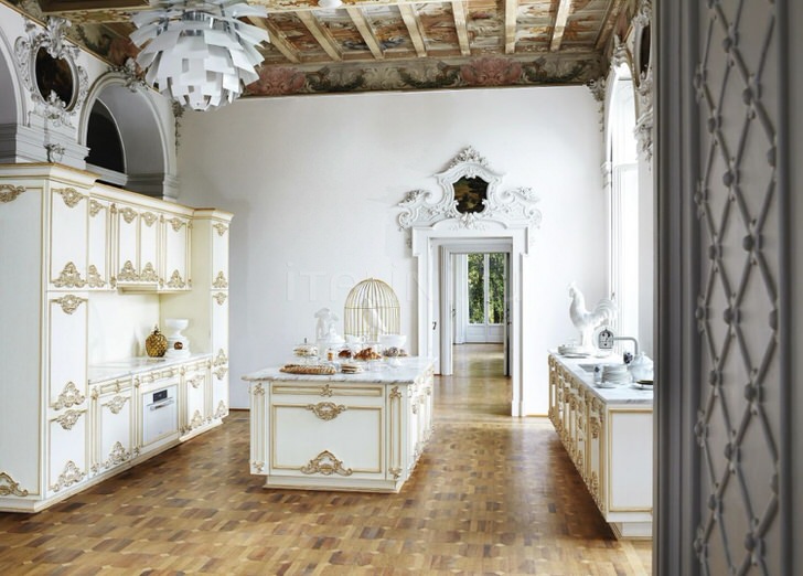 Роскошный стиль в интерьере - кухни в стиле барокко