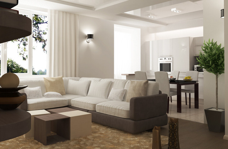 Лаконичный интерьер в стиле минимализм - правильный выбор для небольшой квартиры.