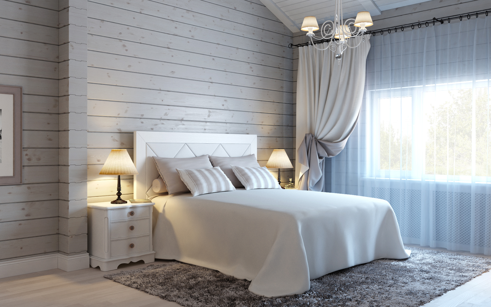 Как выбрать стилевое направление спальни в деревянном доме