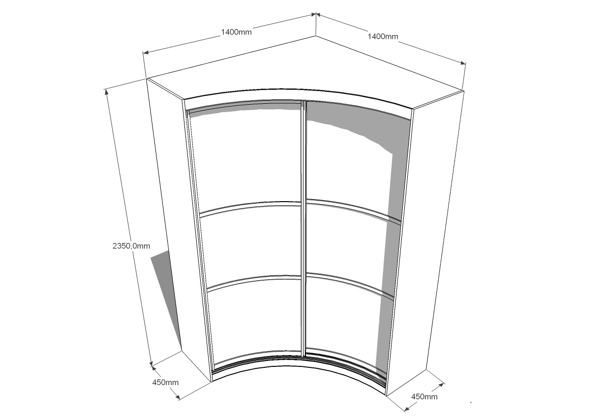 Радиусный шкаф