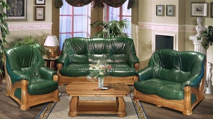 Зеленая мягкая мебель