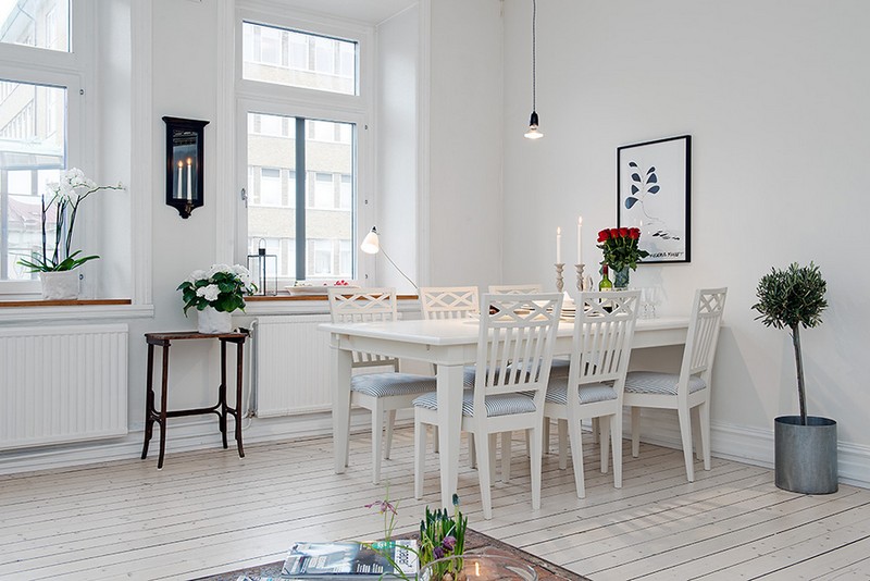 белые кухни в скандинавском стиле фото