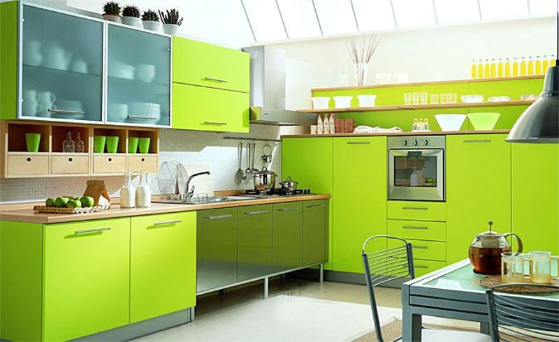 кухни салатового цвета фото
