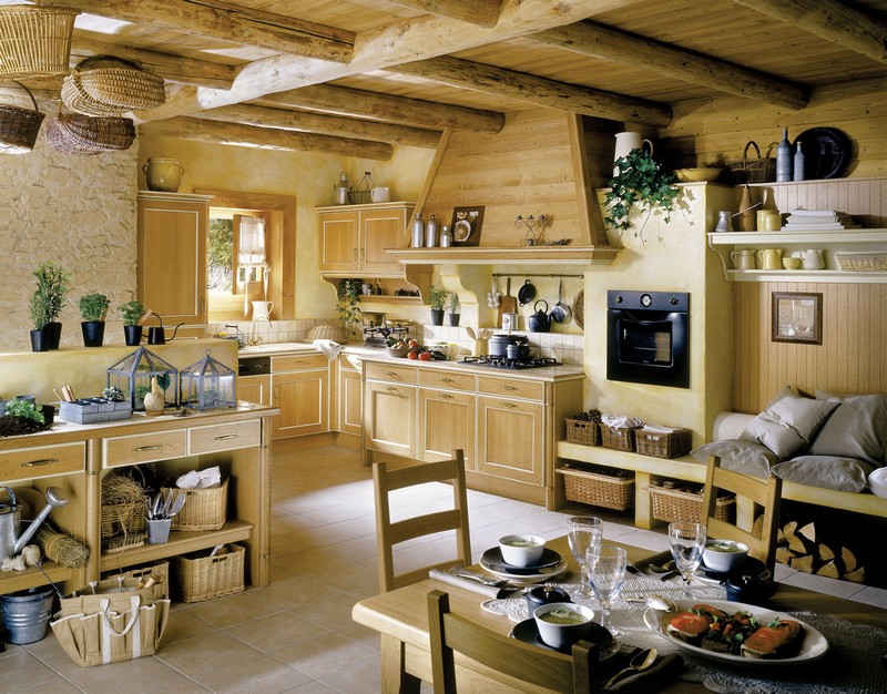 кухни в стиле прованс в деревянном доме фото