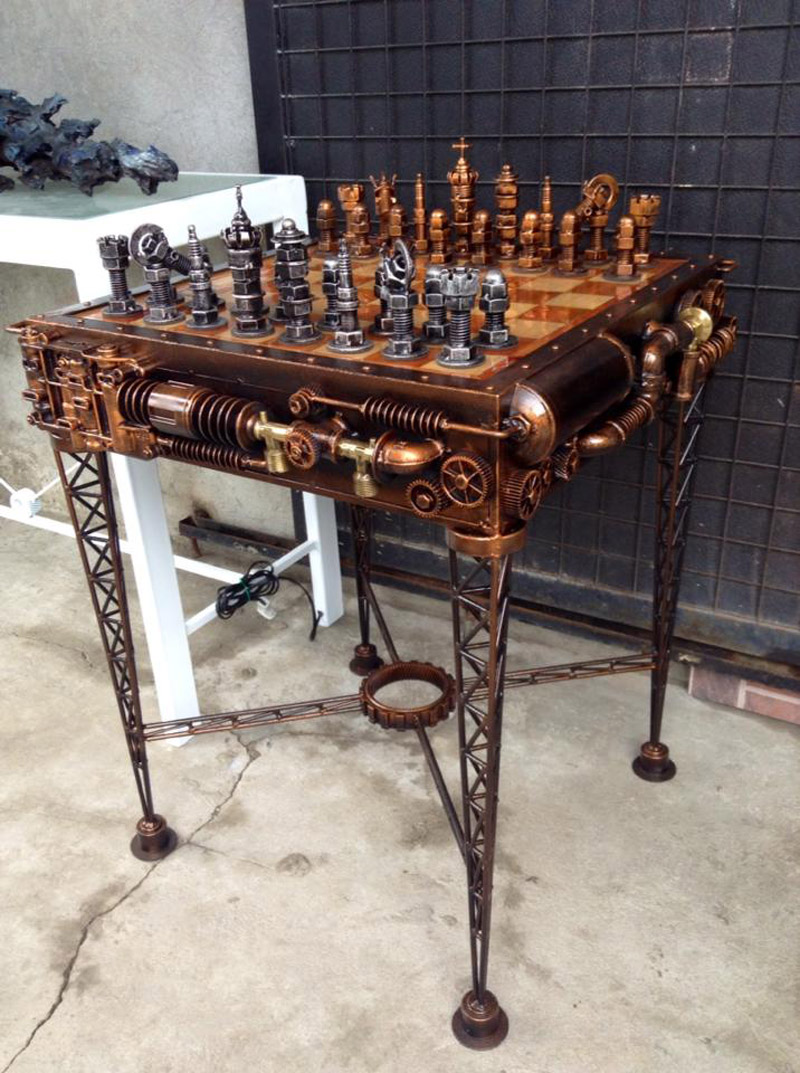 Шахматный стол в стиле стимпанк