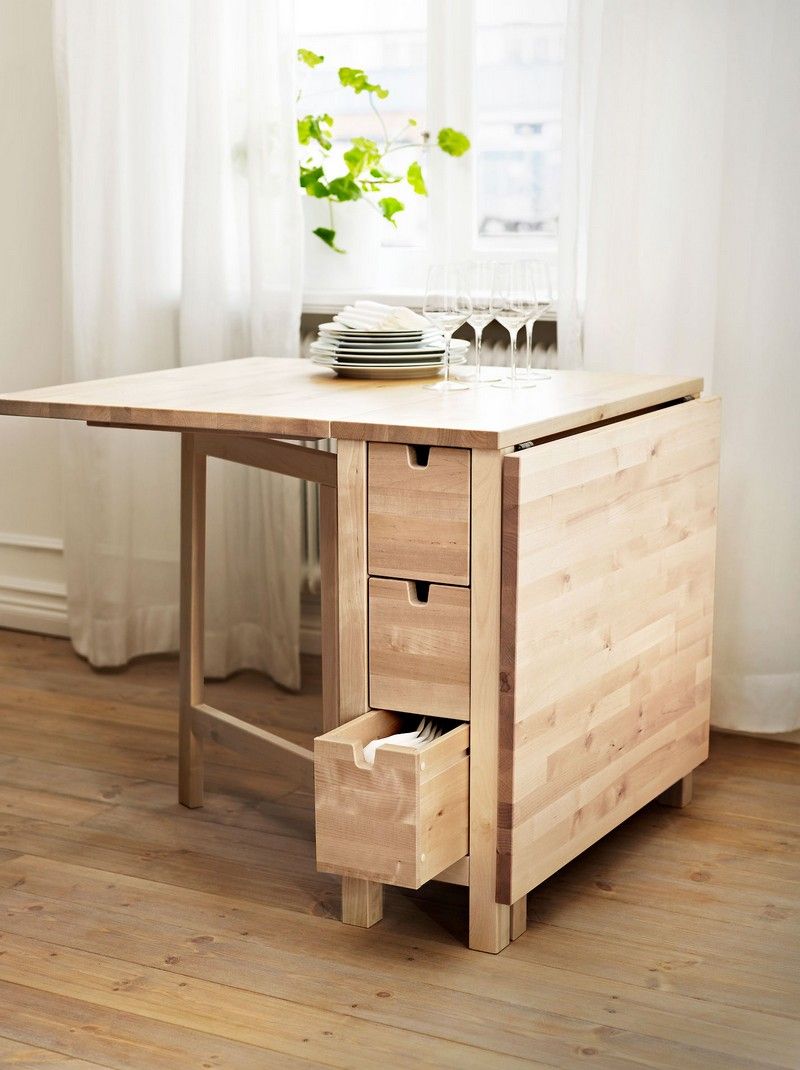 Откидной стол деревянный
