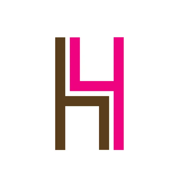 Логотип для дизайнера мебели, форменн как H Стоковый Вектор