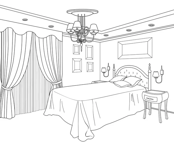 Мебель для спальни — стоковый вектор