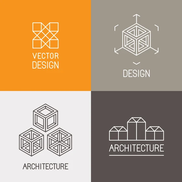 Векторный набор шаблонов дизайна логотипа Стоковый Вектор