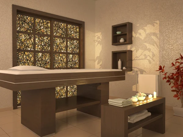 3D иллюстрации Ницца массажный кабинет в спа-салоне — стоковое фото