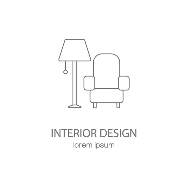 Furniture logo design Стоковая Иллюстрация