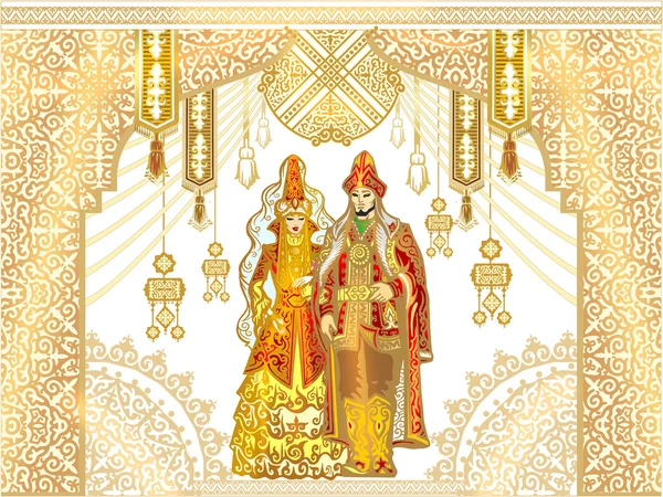 Жених и невеста, Свадебные традиции — стоковый вектор