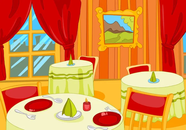 Мультфильм фон интерьер зала ресторана — стоковое фото