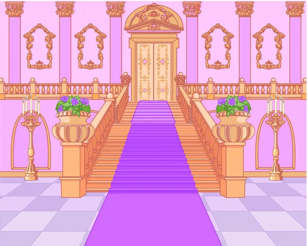 Роскошная лестница в волшебный дворец — стоковый вектор