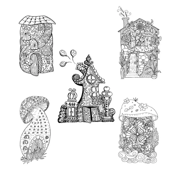 Фея домов с орнаментом — стоковый вектор