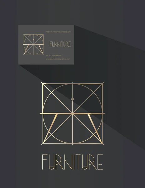 Логотип компании дизайн мебели Лицензионные Стоковые Иллюстрации