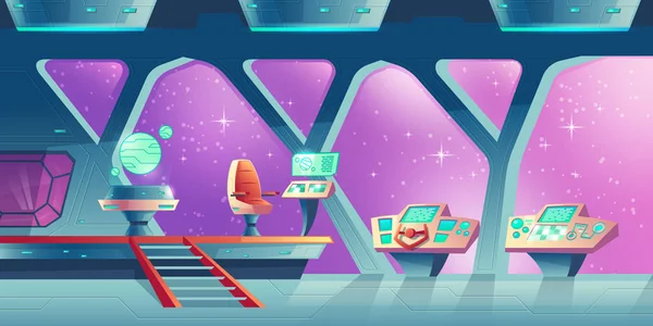 Vector background with interior of spaceship — стоковый вектор