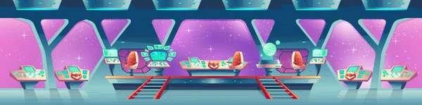 Vector background with interior of spaceship — стоковый вектор